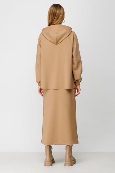 Kapüşonlu Ceket CAMEL