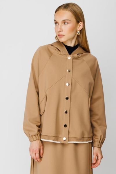 Kapüşonlu Ceket CAMEL