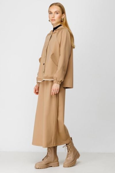 Kapüşonlu Ceket CAMEL