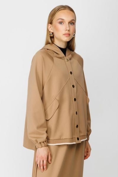 Kapüşonlu Ceket CAMEL
