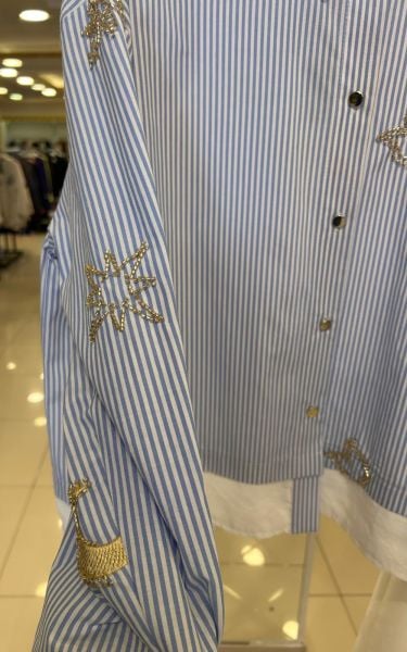 BONCUK İŞLEMELİ GÖMLEK VE ETEK TAKIM/GHISA