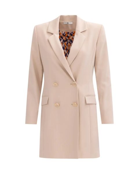 ASTARI DESENLİ KRUVAZE YAKALI BLAZER CEKET