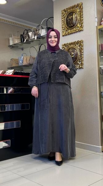 SİMLİ YELEK DTY. İPEK CUPRA ELBİSE /LISSMORE 