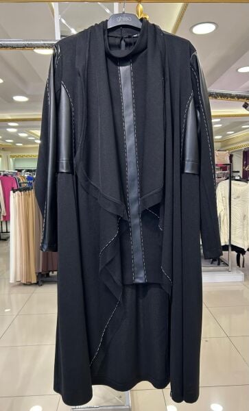 YAKASI KÜRKLÜ DERİ VE DİKİŞ DTY. 3'LÜ TRİKO TAKIM /GHISA