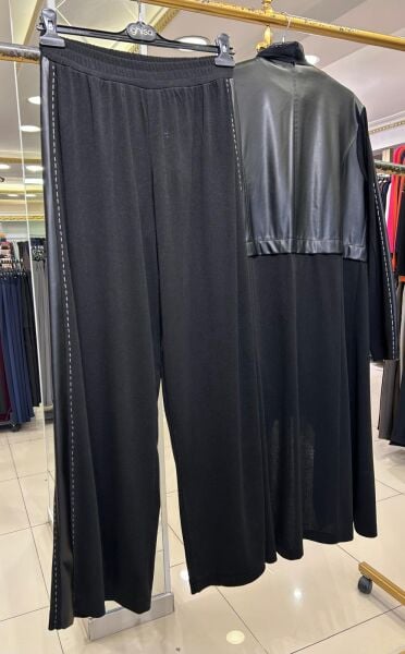 YAKASI KÜRKLÜ DERİ VE DİKİŞ DTY. 3'LÜ TRİKO TAKIM /GHISA