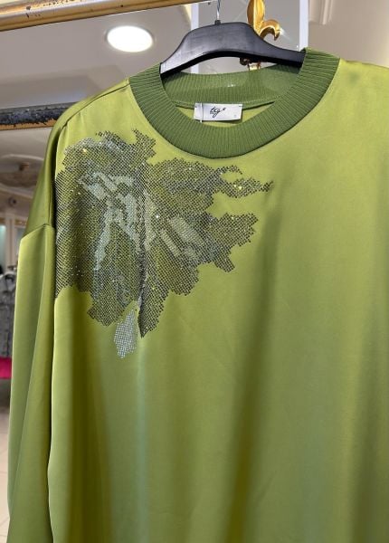 TAŞ İŞLEMELİ SATEN TUNİK/TIĞTRİKO