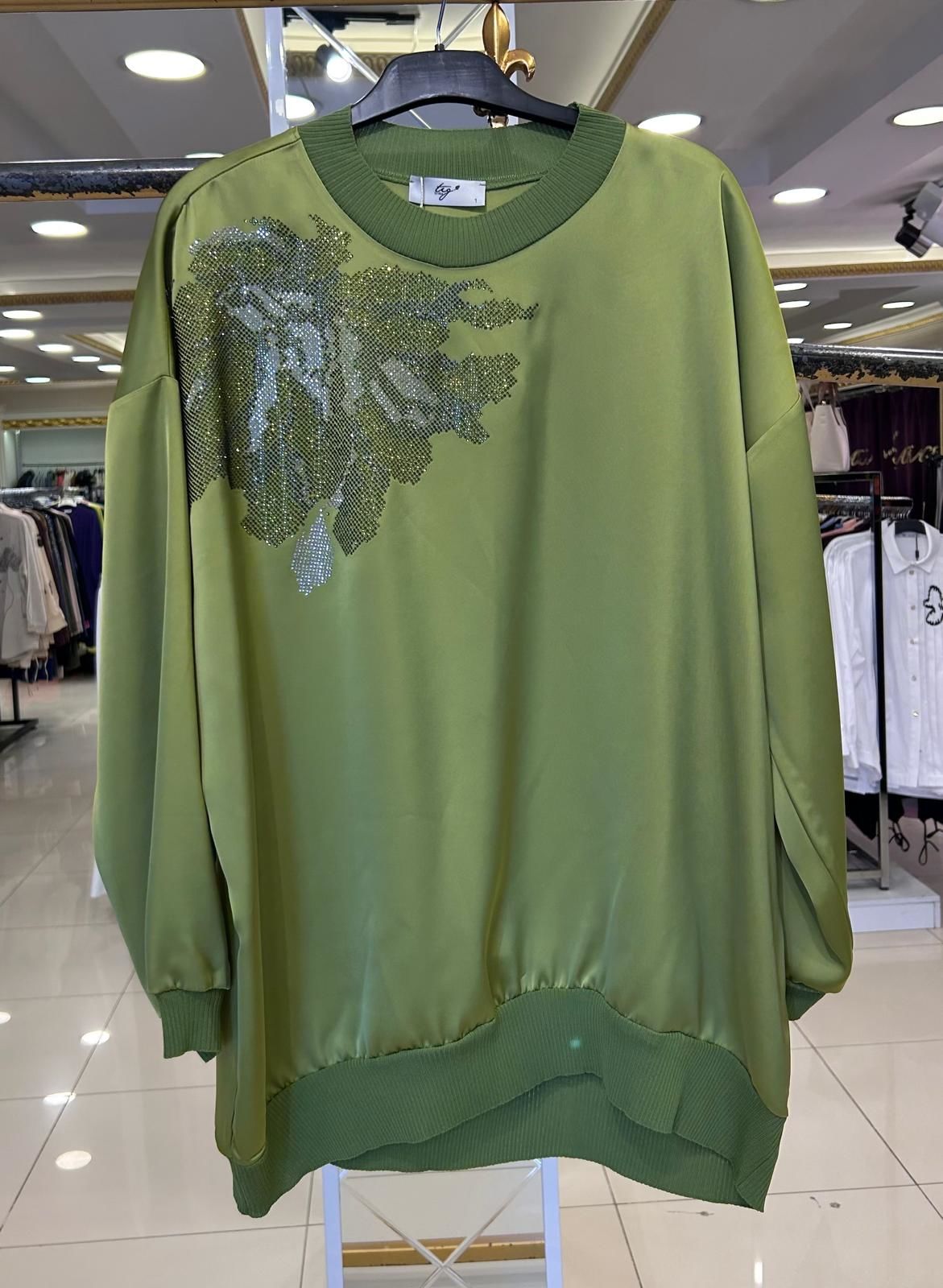 TAŞ İŞLEMELİ SATEN TUNİK/TIĞTRİKO