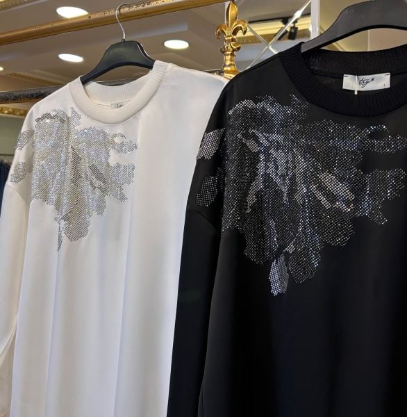 TAŞ İŞLEMELİ SATEN TUNİK/TIĞTRİKO