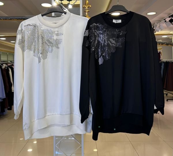 TAŞ İŞLEMELİ SATEN TUNİK/TIĞTRİKO