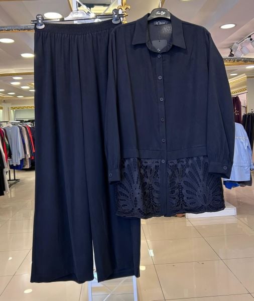 ﻿TUNİĞİ NAKIŞ İŞLEMELİ PANTOLON TAKIM/NURCAN ÇETİN