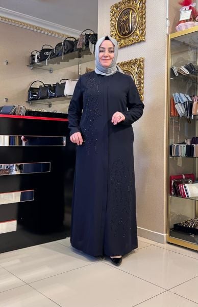 TAŞ İŞLEMELİ FERMUARLI FERACE/ZERENAY