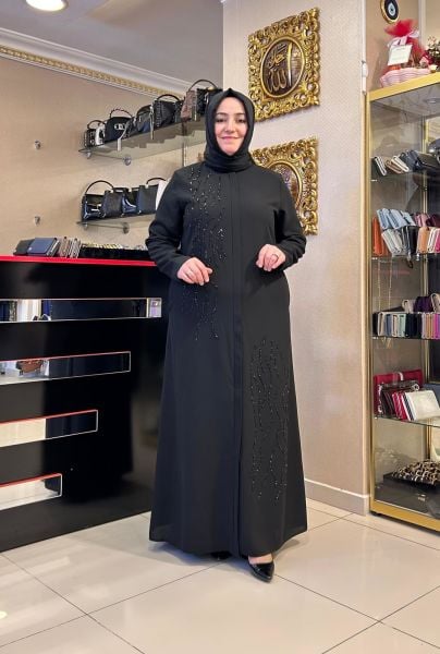 TAŞ İŞLEMELİ FERMUARLI FERACE/ZERENAY