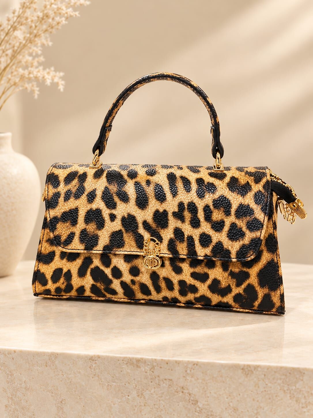LEOPAR DESENLİ EL-OMUZ ÇANTASI/SOSELA