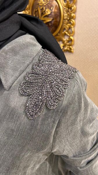 LEOPAR DESEN ETEK VE BONCUK İŞLEMELİ TUNİK TAKIM/ NURCAN ÇETİN