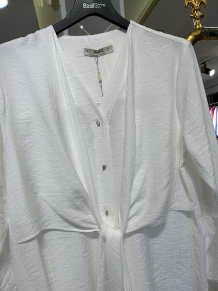 BELİ BAĞLAMA DTY. VİSKOZ KUMAŞ BLUZ /SEÇİL