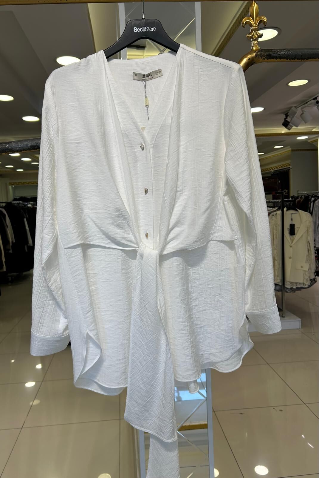 BELİ BAĞLAMA DTY. VİSKOZ KUMAŞ BLUZ /SEÇİL