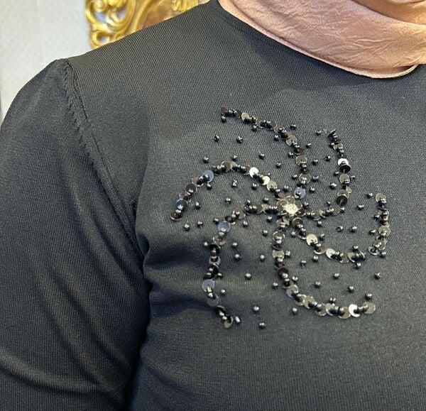 TUNİĞİ BONCUK İŞLEMELİ MERSERİZE TAKIM/ NUSS