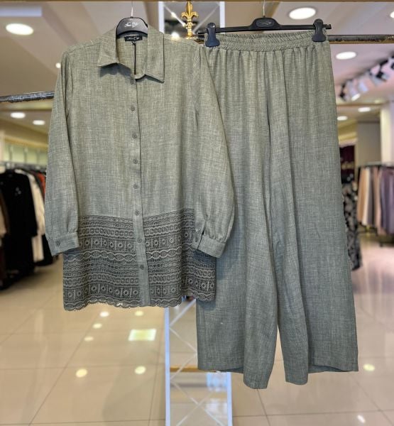 NURCAN ÇETİN /FİSTO DETAYLI İKİLİ TAKIM