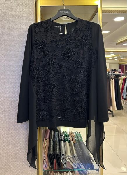 ÖNÜ İŞLEMELİ ŞİFON DTY. BLUZ /FUAT GÜRŞEN 6300