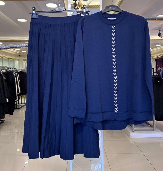 TUNİĞİ TAŞ İŞLEMELİ MERSERİZE TAKIM/ NUSS   