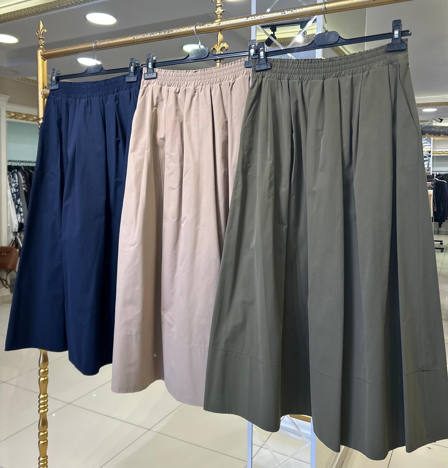 ELY BELİ LASTİKLİ PAMUKLU ETEK /SENTEZ