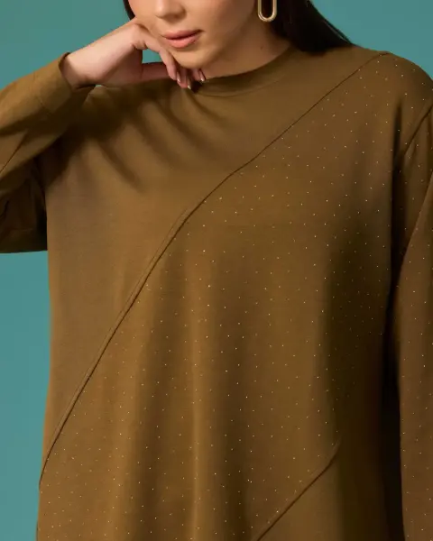 B. BEDEN TAŞ DTY. ASİMETRİK KESİM SWEATSHIRT /SEÇİL 4004