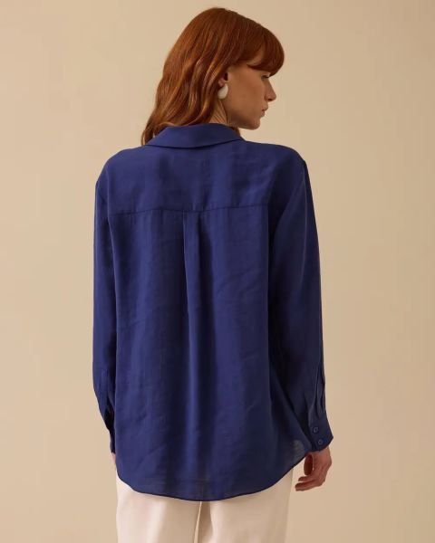 DÜĞMELİ UZUN KOLLU KLASİK GÖMLEK/SEÇİL