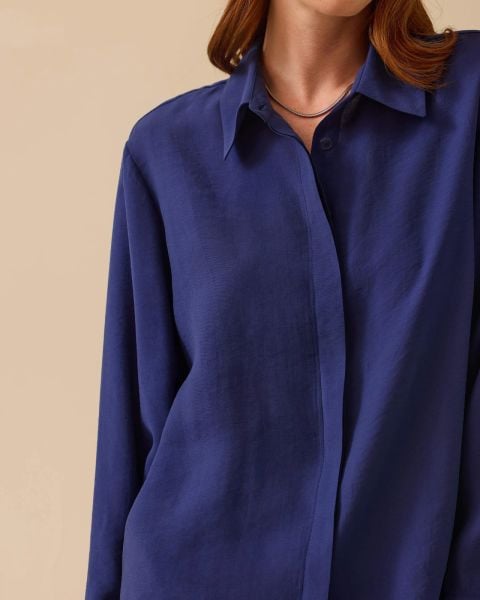 DÜĞMELİ UZUN KOLLU KLASİK GÖMLEK/SEÇİL