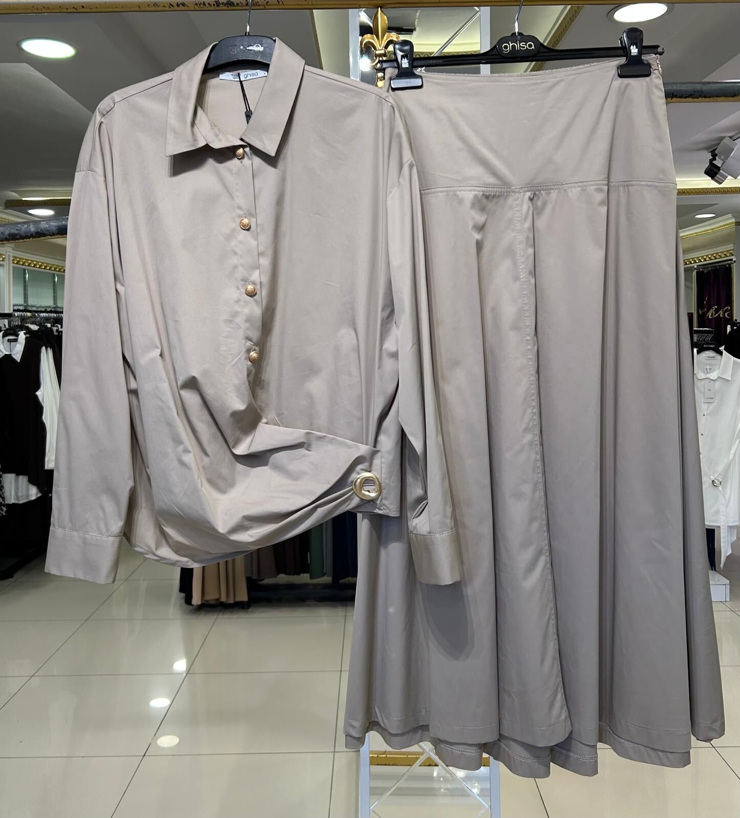 DÜĞME DTY. PARAŞÜT KUMAŞ ETEKLİ TAKIM/ GHISA