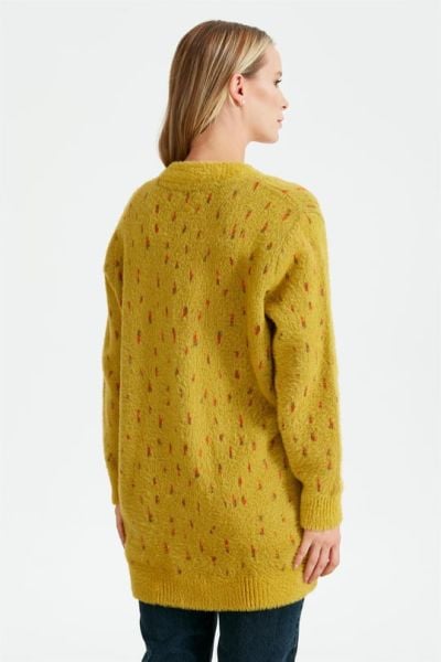 Tığ Triko   ÇİÇEK DESENLİ ANGORA TRİKO HIRKA