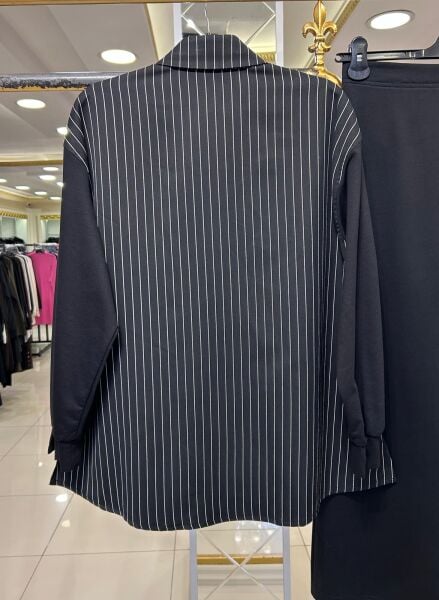 CEP DTY. ÇİZGİLİ GÖMLEK ETEK TAKIM /NURCAN ÇETİN 