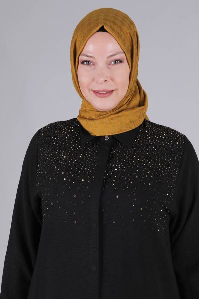 Büyük Beden Tesettür Taşlı Tunik