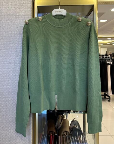 OMZU VATKALI DÜĞME VE FERMUAR DTY. MERSERİZE BLUZ /GHISA