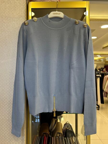 OMZU VATKALI DÜĞME VE FERMUAR DTY. MERSERİZE BLUZ /GHISA