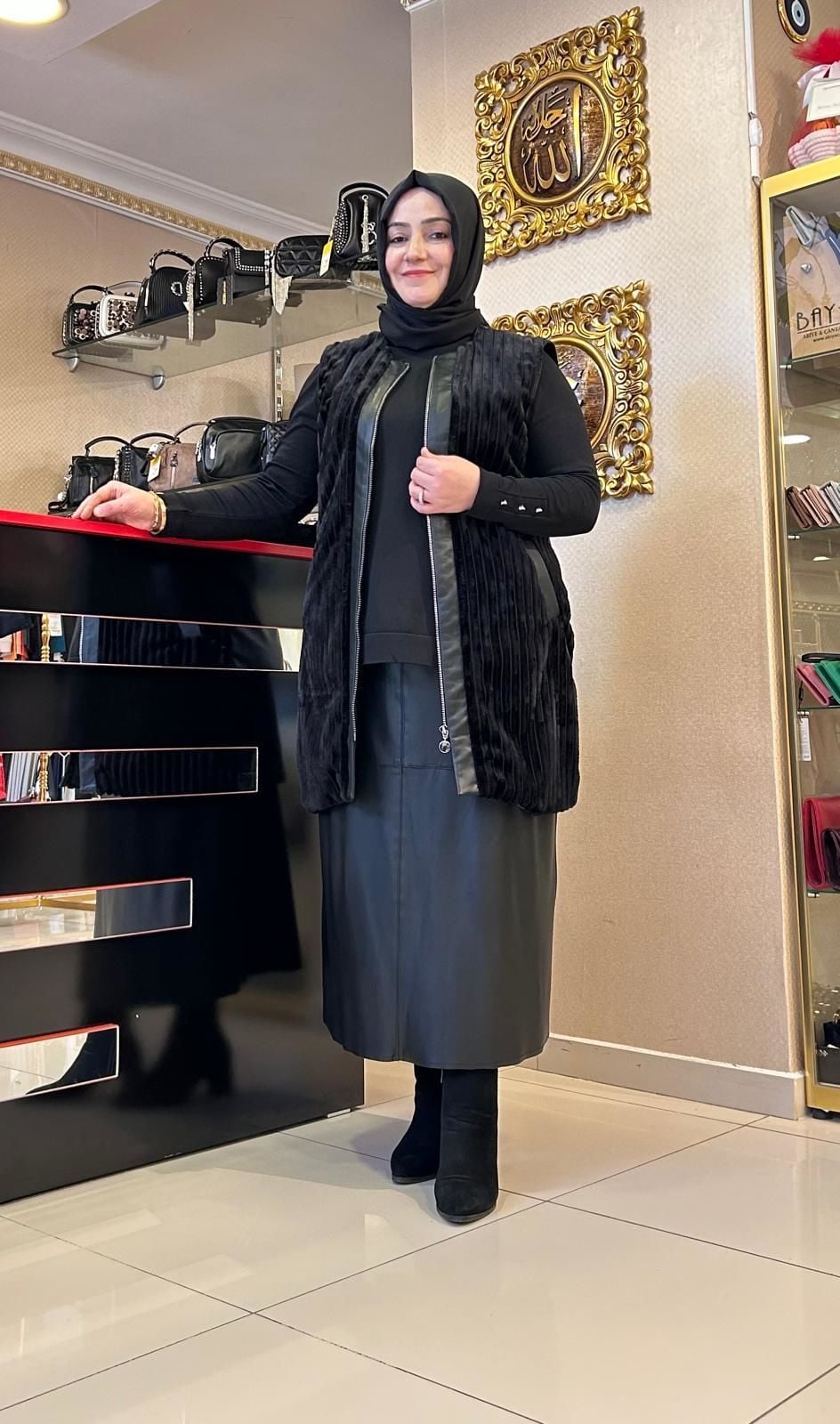 ÖNÜ KÜRK DTY. DERİ YELEK/MÜSEMMA