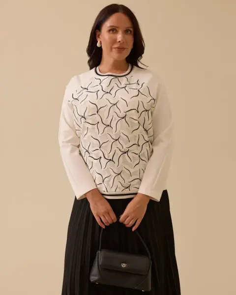 B. BEDEN DESENLİ FİLE DTY. SWEATSHIRT /SEÇİL