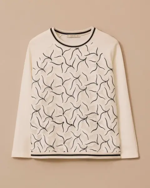 B. BEDEN DESENLİ FİLE DTY. SWEATSHIRT /SEÇİL