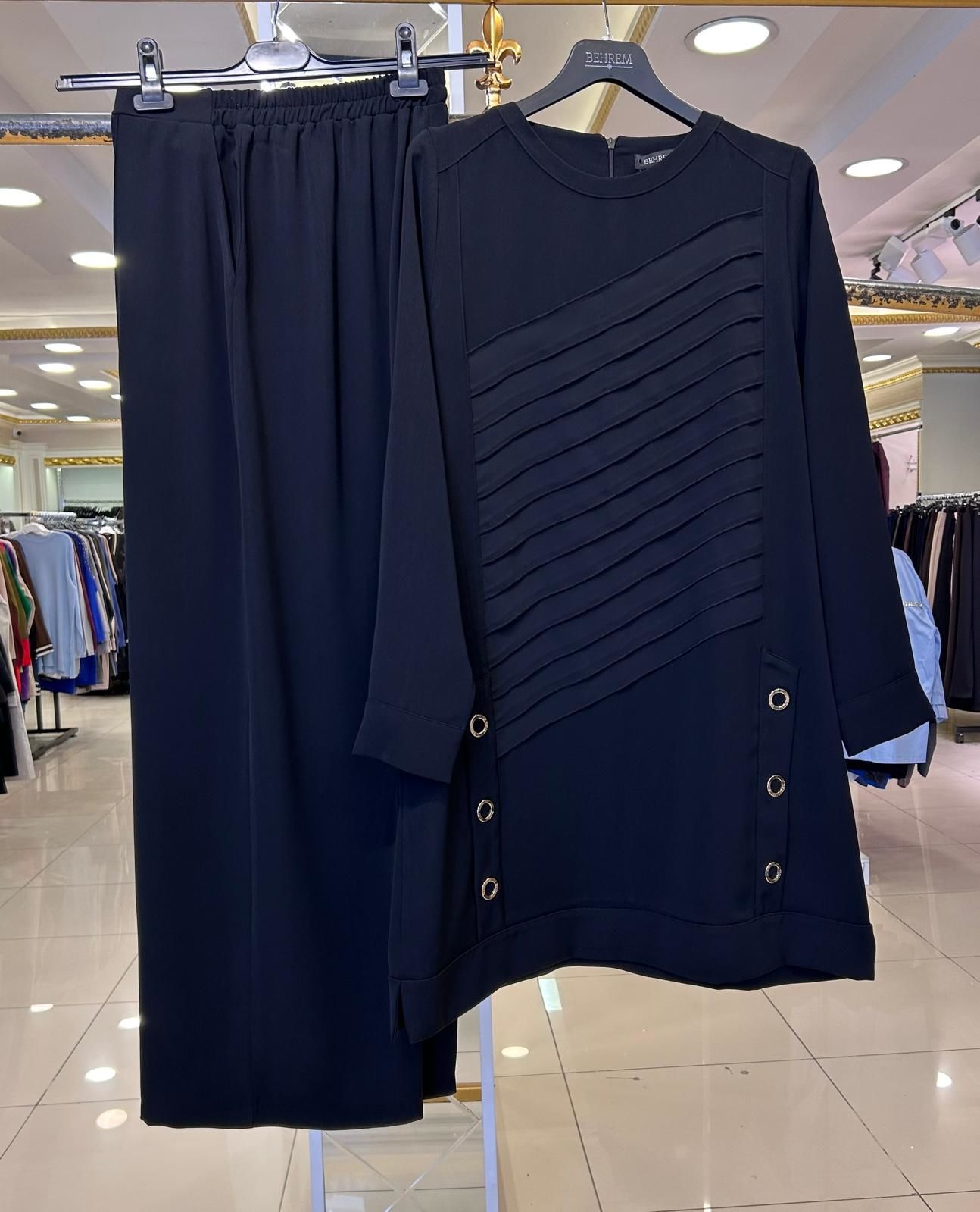 ÇİZGİ VE KUŞGÖZÜ DTY. PANTOLONLU TAKIM/BEHREM