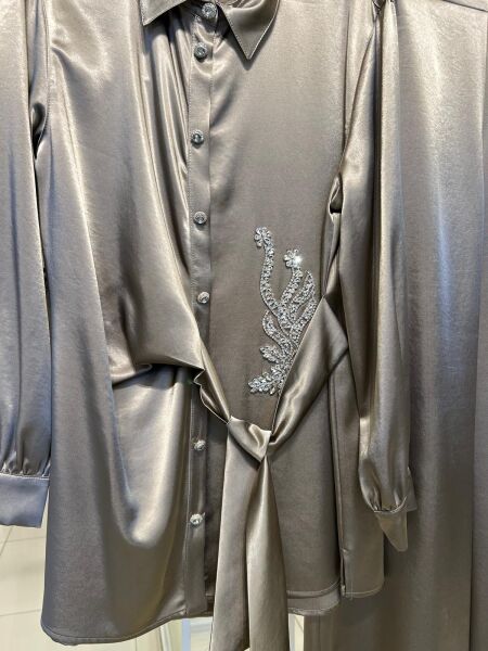 SİTARE TAŞ İŞLEMELİ BAĞLAMA DTY. SATEN TAKIM/ THREE LIGHT