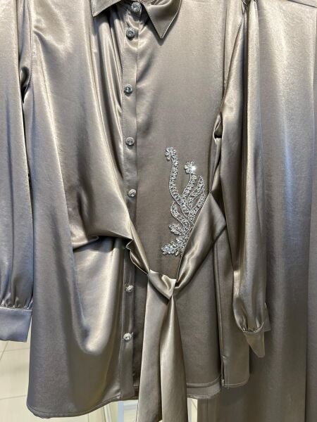 SİTARE TAŞ İŞLEMELİ BAĞLAMA DTY. SATEN TAKIM/ THREE LIGHT