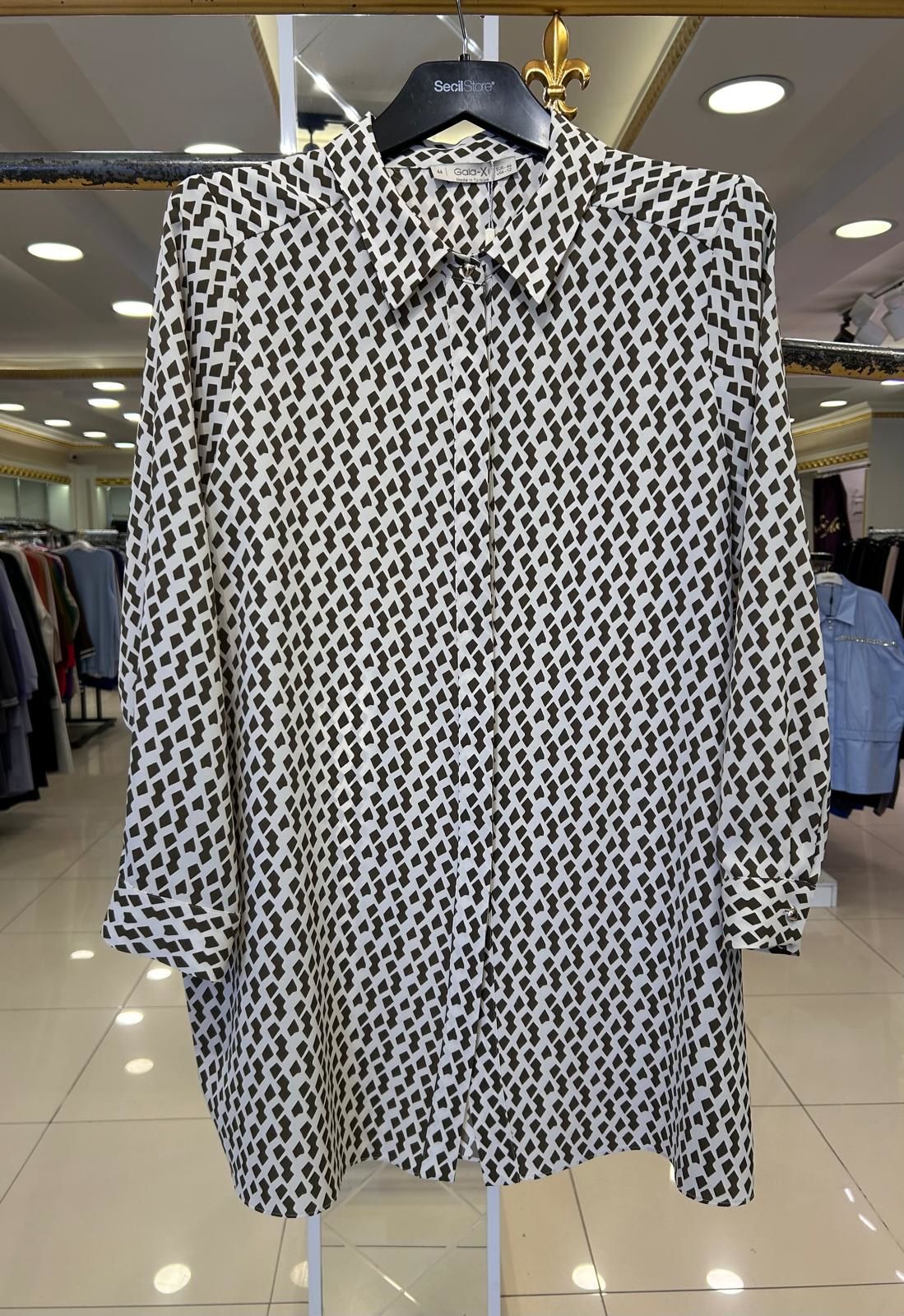 ÇİFT RENKLİ DESENLİ GÖMLEK/SEÇİL