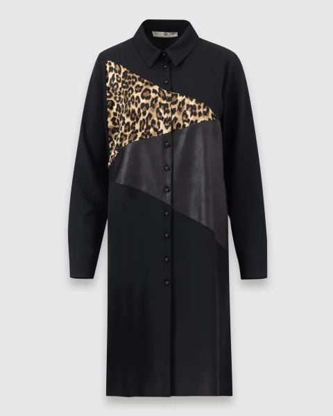 LEOPAR DESENLİ DÜĞMELİ GÖMLEK/SEÇİL