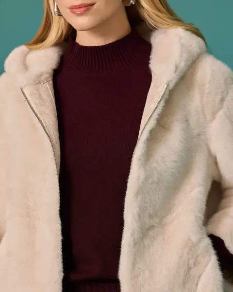KAPÜŞONLU SUNİ KÜRK /SEÇİL 0003