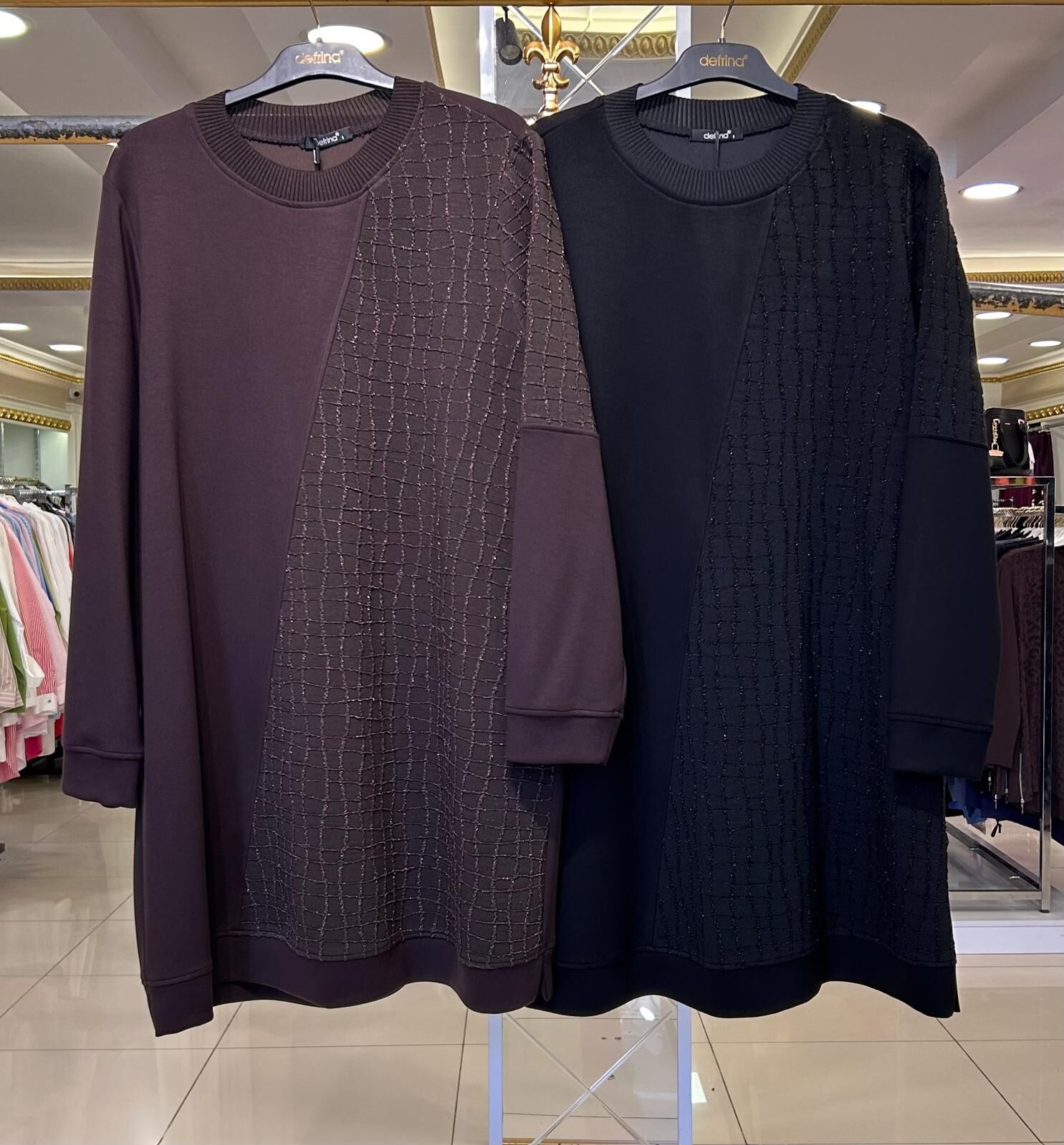 SİMLİ KABARTMA DESENLİ TUNİK/ DEFRİNA    