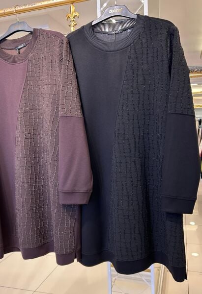 SİMLİ KABARTMA DESENLİ TUNİK/ DEFRİNA    