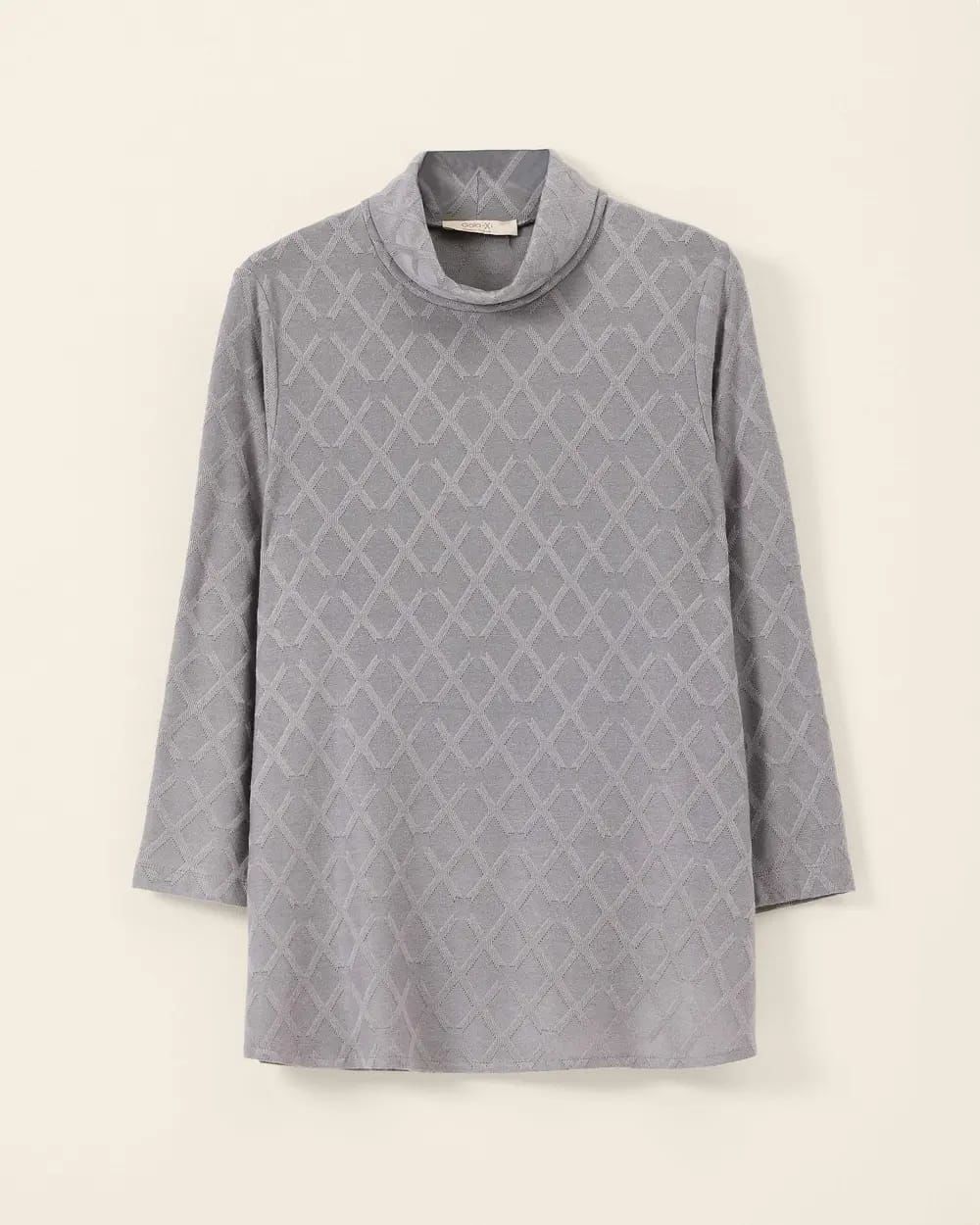 KENDİNDEN DESENLİ DEGAJE YAKA TUNİK/SEÇİL