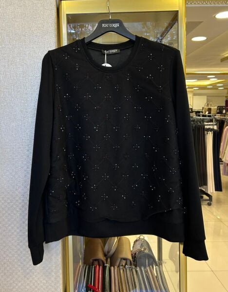 ÖNÜ TÜL DTY. BONCUK İŞLEMELİ BLUZ /FUAT GÜRŞEN