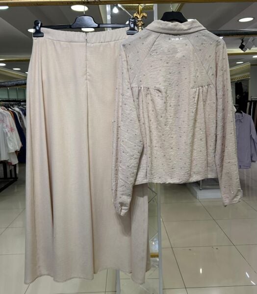 GÖMLEĞİ BONCUK İŞLEMELİ VİSKON TAKIM/FUAT GÜRŞEN