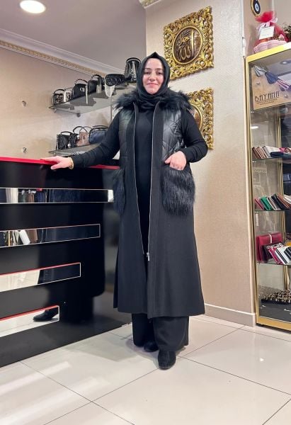 ﻿KÜRK DTY FERMUARLI UZUN YELEK/GHISA