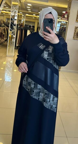 PATCHWORK DTY. REGLAN KOL ELBİSE /DEFRİNA 41129